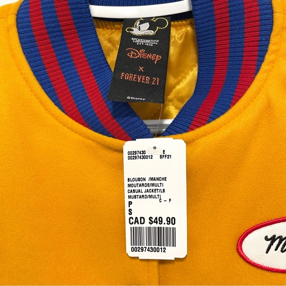 NEW Forever 21 x Disney Mickey Mouse Varsity Jacket (size S) - Picture 3 of 3
